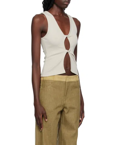 Christopher Esber Open Twist Tank Top In White