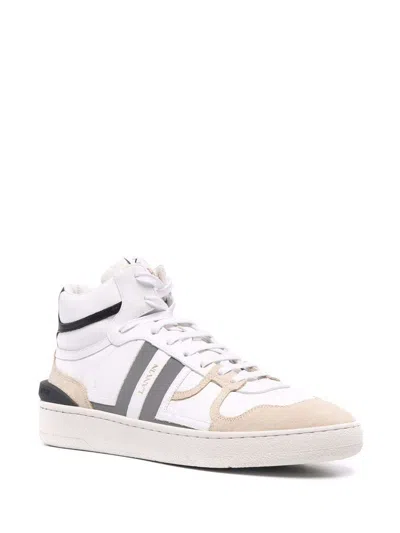 Lanvin Low Clay Low-top Sneakers In White Silver