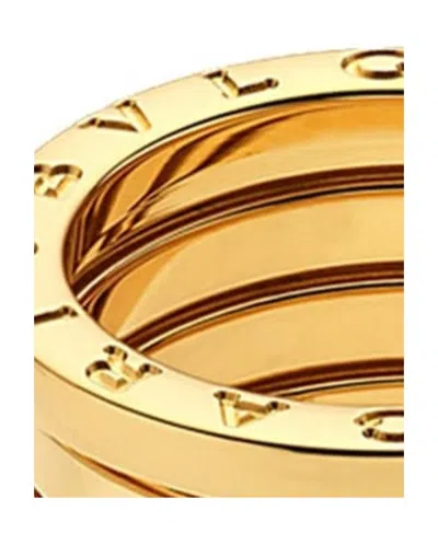 Bvlgari Four Rows Of Rings With Logos In Yellow