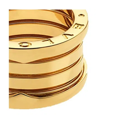 Bvlgari Four Rows Of Rings With Logos In Yellow