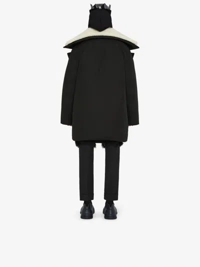 Givenchy Cotton Down Jacket With Shearling Collar In Black