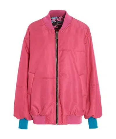 Khrisjoy Puff Bomber Jacket In Red