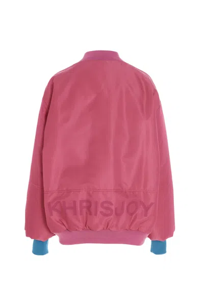 Khrisjoy Puff Bomber Jacket In Red