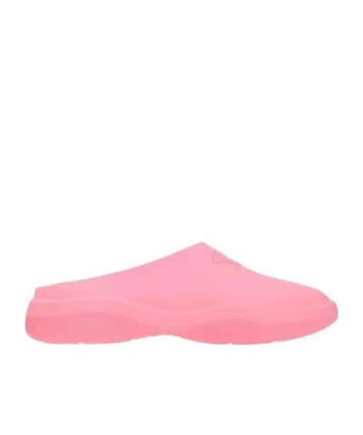 Prada Logo-debossed Slides In Begonia Powder