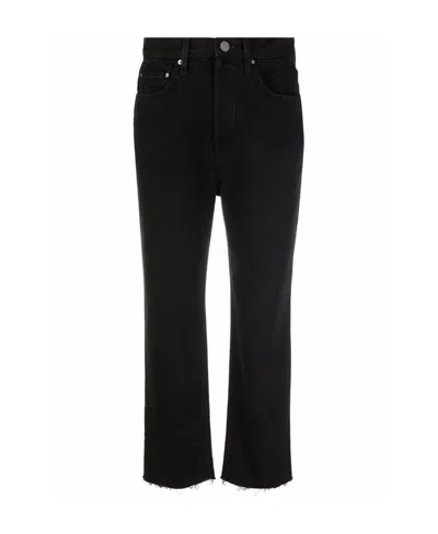 Totême Straight Cropped Jeans In Black