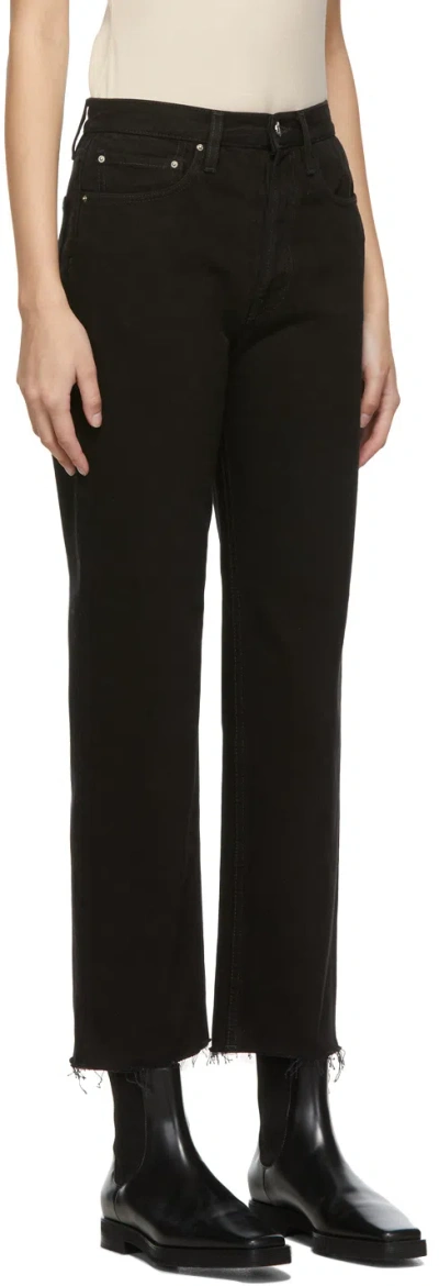 Totême Straight Cropped Jeans In Black