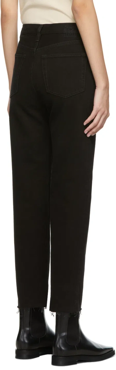 Totême Straight Cropped Jeans In Black