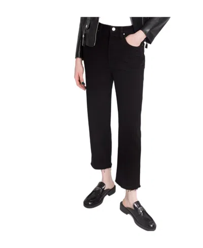 Totême Straight Cropped Jeans In Black