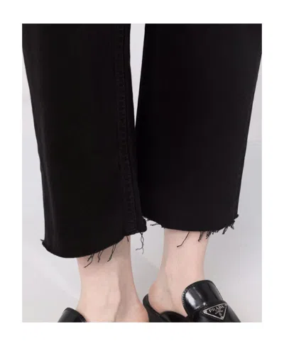 Totême Straight Cropped Jeans In Black