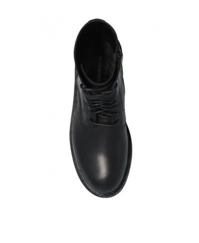 Ann Demeulemeester Thicksoled Roundtoe Ankle Boots In Black