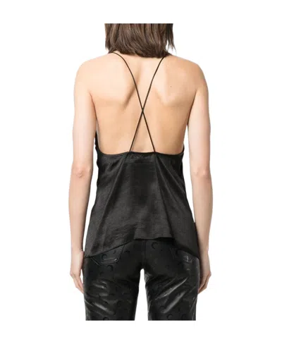Dsquared2 Satin-effect Camisole Top In Black