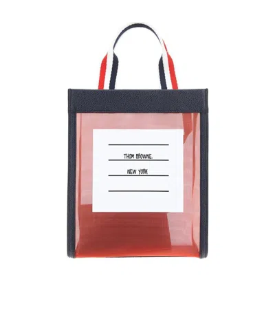 Thom Browne Small Rwb-handles Tote Bag In Multicolor