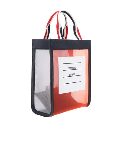 Thom Browne Small Rwb-handles Tote Bag In Multicolor