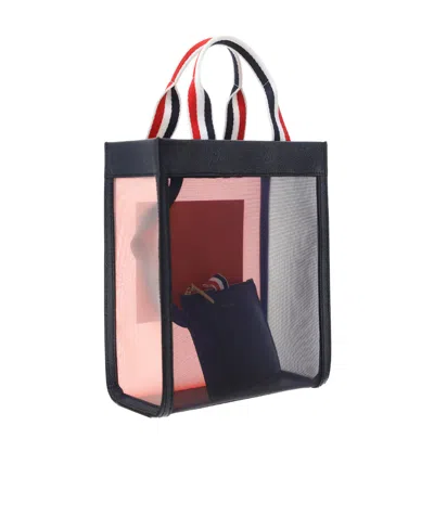 Thom Browne Small Rwb-handles Tote Bag In Multicolor