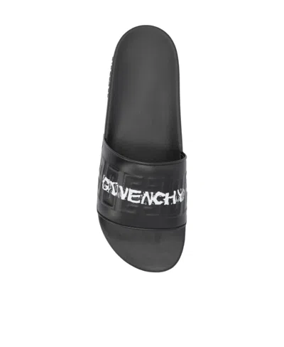 Givenchy 4g Motif Slides In Black