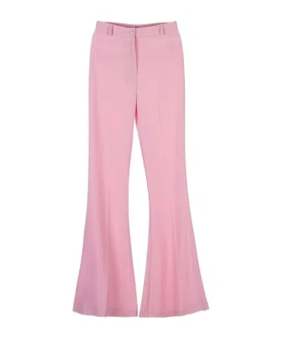 Hebe Studio Casual Pants With Belt Loops In Pink