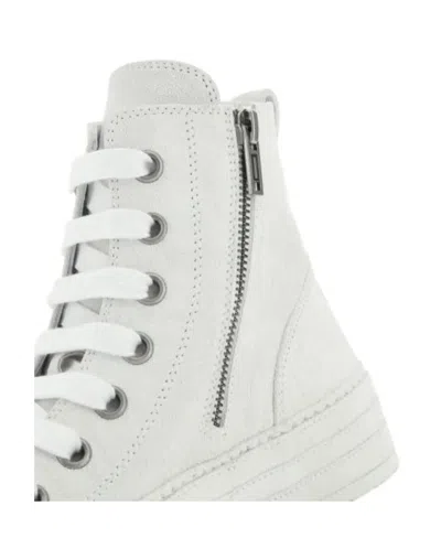 Ann Demeulemeester Flat Sole Modern High-top Sneakers In White