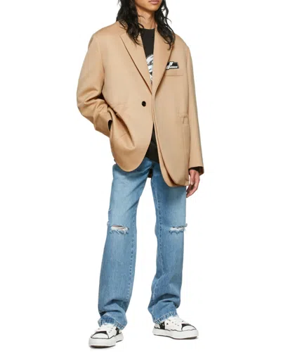 We11 Done Logo Suit Jacket In Nude