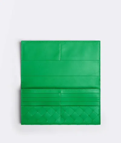 Bottega Veneta Long Wallet With Coin Purse In Green