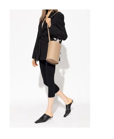 Nanushka Pointed Toe Mules With Open Back And Metal Heel In Black