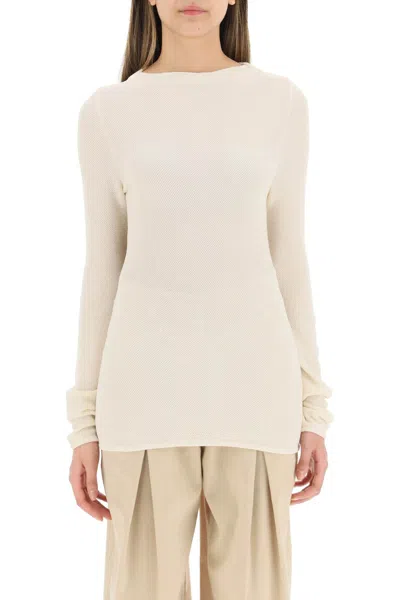 Low Classic Logo Close-knit Pullover In White