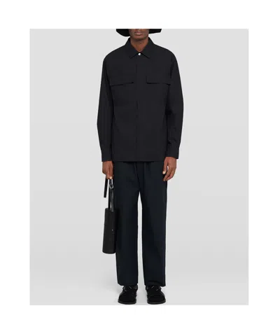 Jil Sander Men's Wool Shirt In Black