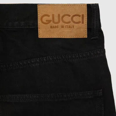 Gucci Horsebit Straight-leg Jeans In Black
