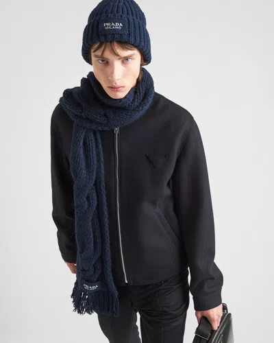 Prada Giubbino In Feltro Nero Uomo In Black