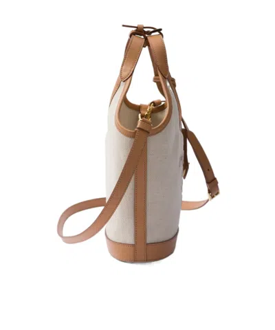 Prada Logo Print Mini Bucket Bag In Multi