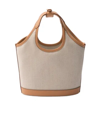 Prada Logo Print Mini Bucket Bag In Multi