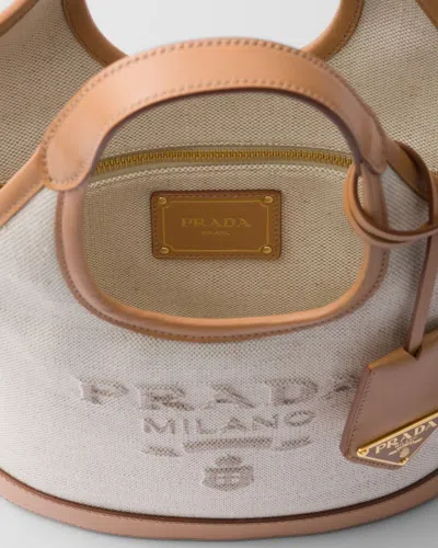 Prada Logo Print Mini Bucket Bag In Multi