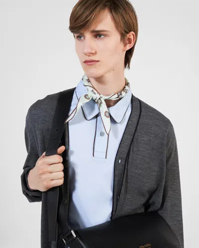 Prada Wool Cardigan In Gray