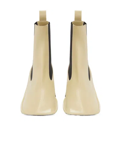 Jil Sander Square-toe Block-heel Boots In Nude