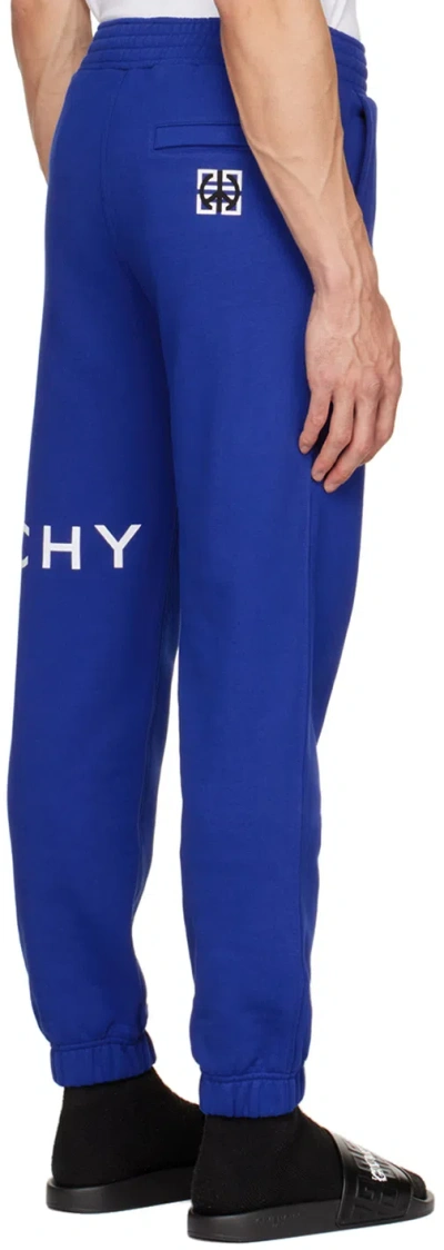 Givenchy Logo-print Track Pants In Ocean Blue
