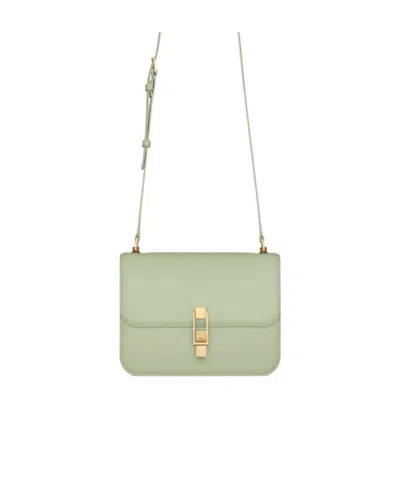 Saint Laurent Le Carre Satchel In Box  Leather In Nude