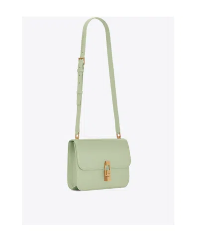 Saint Laurent Le Carre Satchel In Box  Leather In Nude