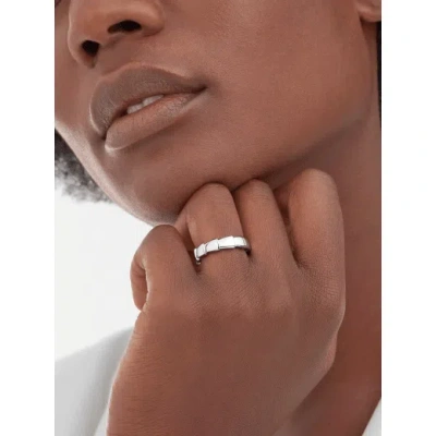 Bvlgari White Gold Serpenti Viper Wedding Band In White