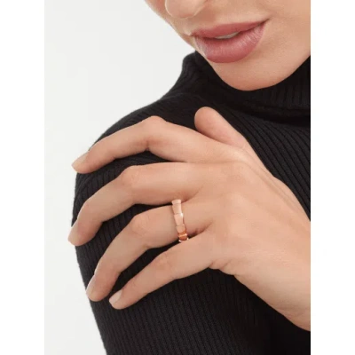 Bvlgari Rose Gold Serpenti Viper Wedding Band In Yellow