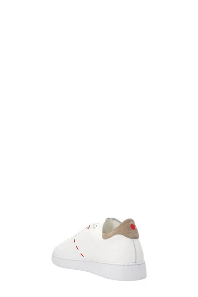 Kiton Embroidered-logo Low-top Sneakers In Black