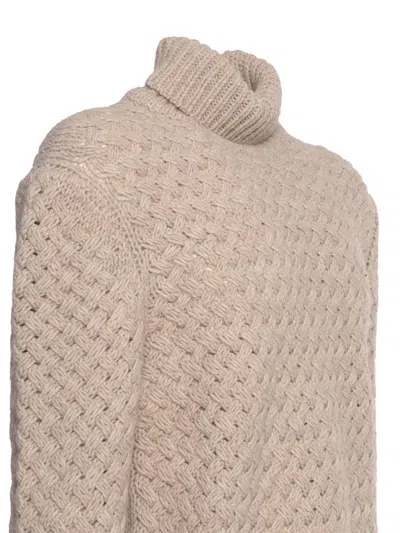 Lardini Roll-neck Pullover Jumper In Brown