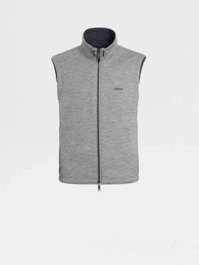 Zegna Reversible Brezza Vest In Black