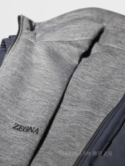 Zegna Reversible Brezza Vest In Black