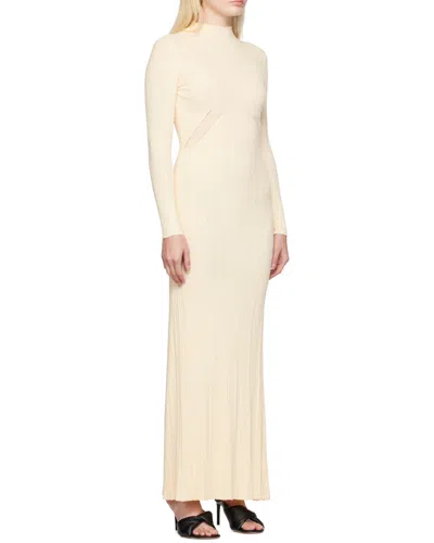 Jacquemus Lenzuolo Pleated Long Dress In White