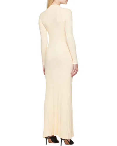 Jacquemus Lenzuolo Pleated Long Dress In White