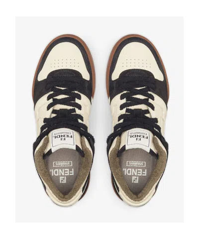 Fendi Match Colorblock High Top Sneaker In Black