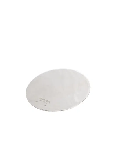 Jil Sander Logo-engraved Brooch In Multi