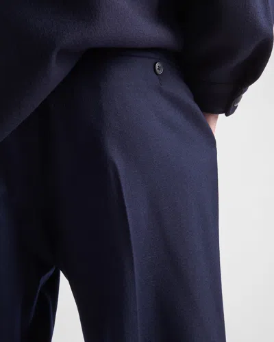 Prada Wool Joggers In Blue