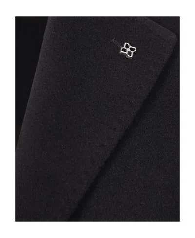 Tagliatore Tailored Single-breasted Coat Featuring Pockets In Black