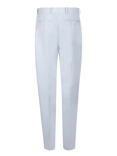 Alexander Mcqueen Blue Tailored Cigarette Pants In Green