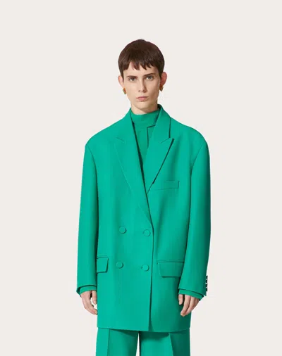 Valentino Garavani Green Crepe Couture Oversize Blazer
